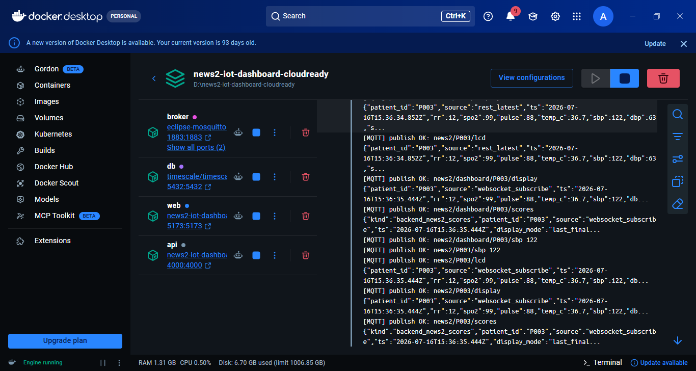 IoT backend services and logs